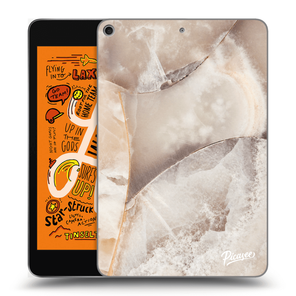 Picasee silikonski črni ovitek za Apple iPad mini 2019 (5. gen) - Cream marble