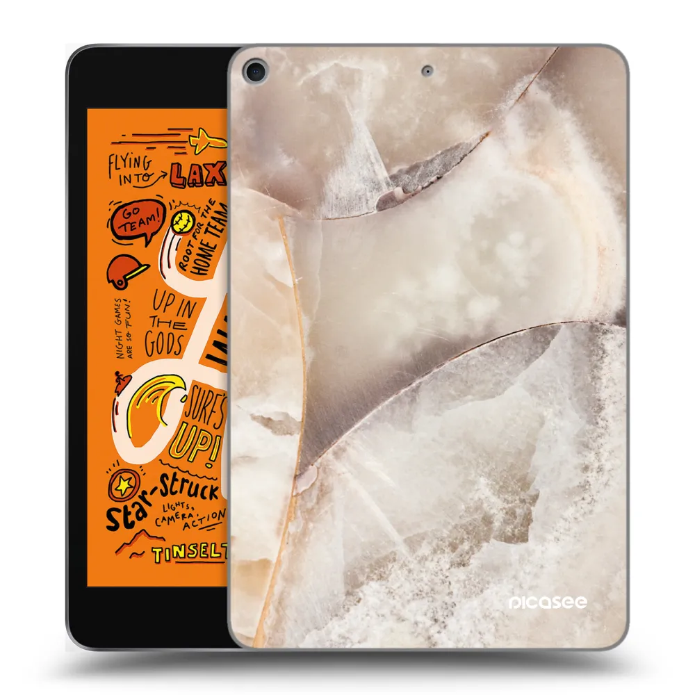 Picasee silikonski prozorni ovitek za Apple iPad mini 2019 (5. gen) - Cream marble