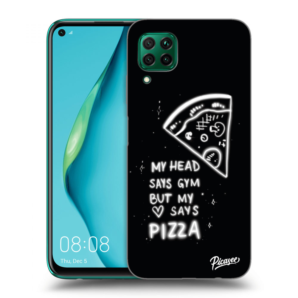 Picasee silikonski prozorni ovitek za Huawei P40 Lite - Pizza