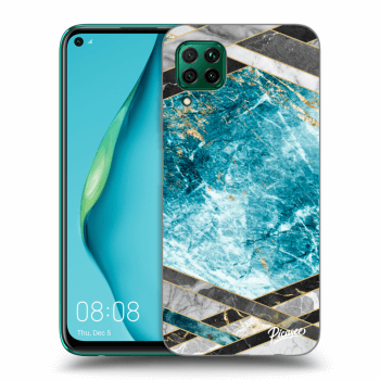 Ovitek za Huawei P40 Lite - Blue geometry