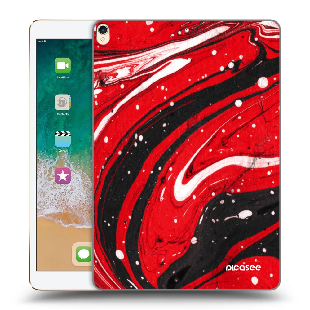Picasee silikonski prozorni ovitek za Apple iPad Pro 10.5" 2017 (2. gen) - Red black