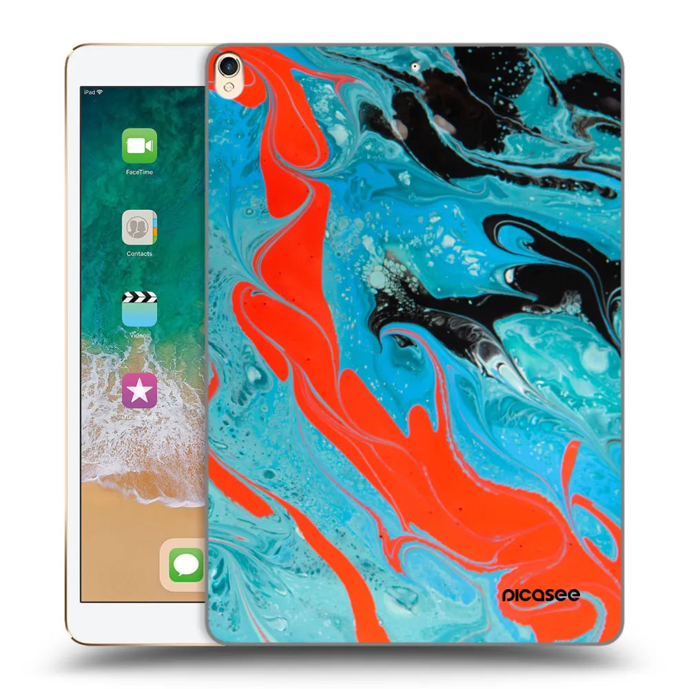 Picasee silikonski prozorni ovitek za Apple iPad Pro 10.5" 2017 (2. gen) - Blue Magma