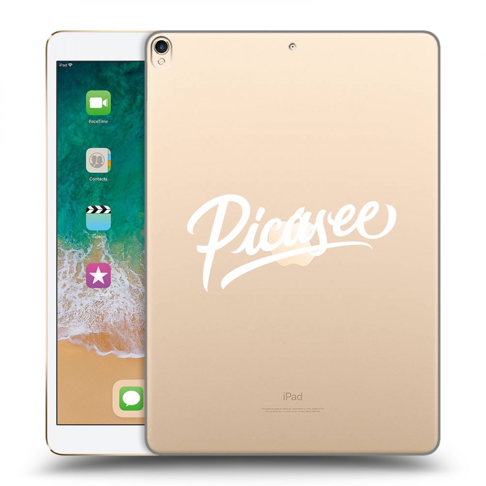 Picasee silikonski prozorni ovitek za Apple iPad Pro 10.5" 2017 (2. gen) - Picasee - old logo - white