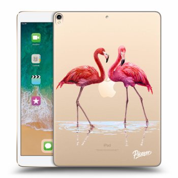 Picasee silikonski prozorni ovitek za Apple iPad Pro 10.5" 2017 (2. gen) - Flamingos couple