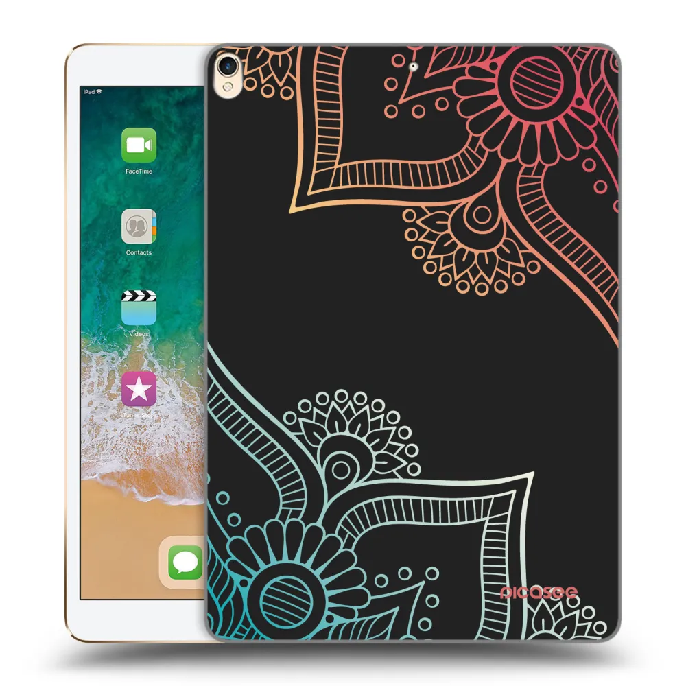 Picasee silikonski črni ovitek za Apple iPad Pro 10.5" 2017 (2. gen) - Flowers pattern