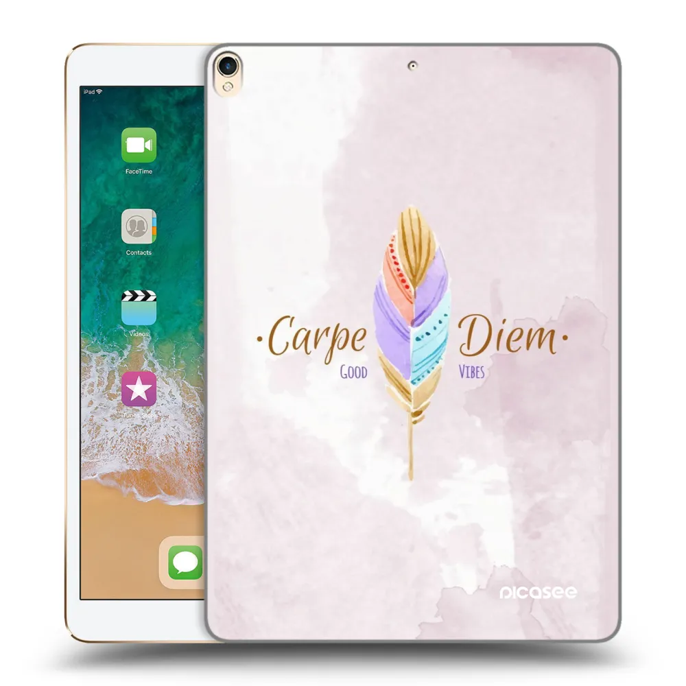 Picasee silikonski prozorni ovitek za Apple iPad Pro 10.5" 2017 (2. gen) - Carpe Diem
