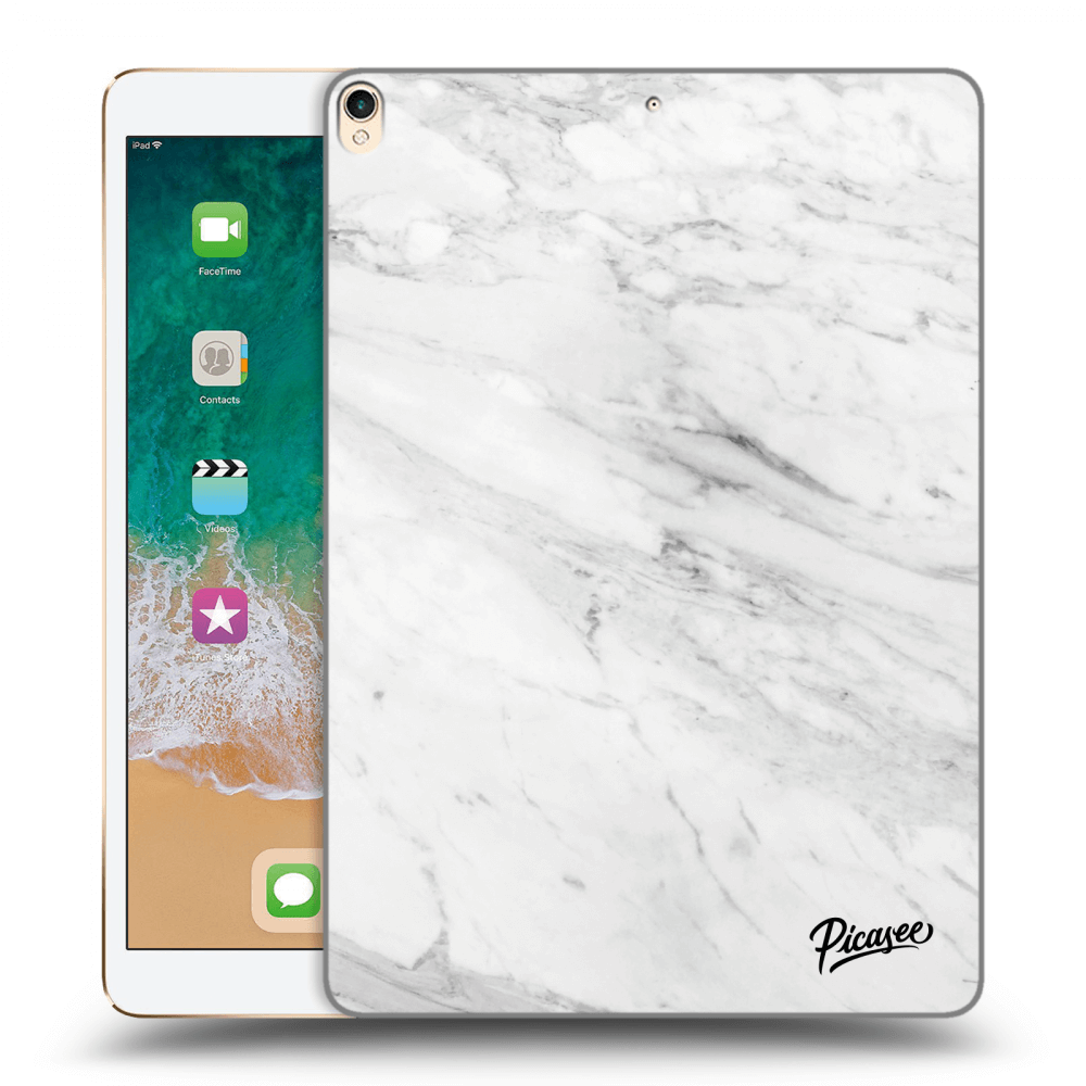 Picasee silikonski prozorni ovitek za Apple iPad Pro 10.5" 2017 (2. gen) - White marble