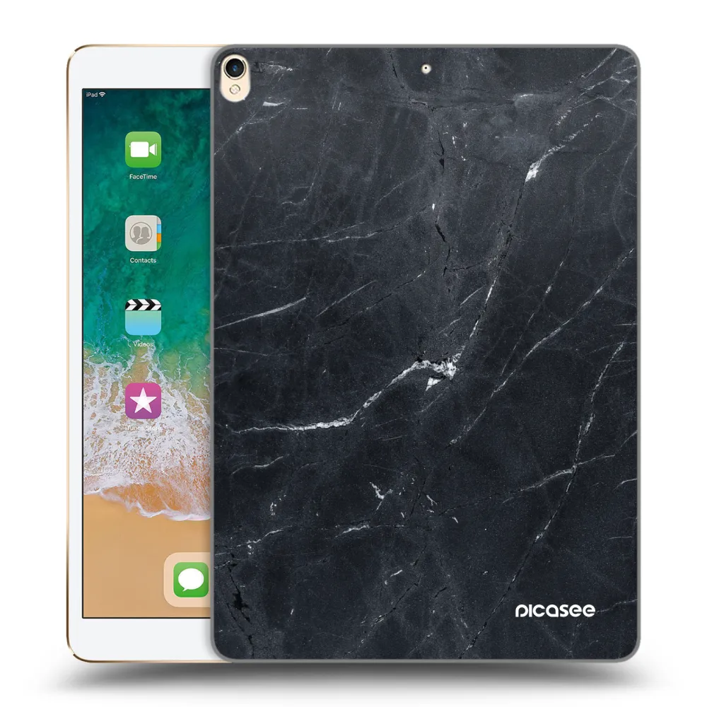 Picasee silikonski prozorni ovitek za Apple iPad Pro 10.5" 2017 (2. gen) - Black marble