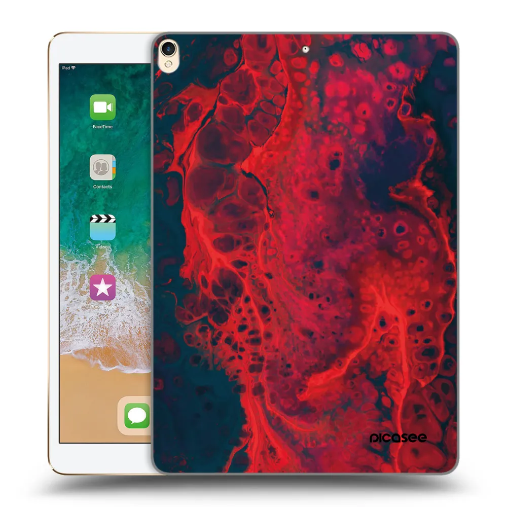 Picasee silikonski prozorni ovitek za Apple iPad Pro 10.5" 2017 (2. gen) - Organic red