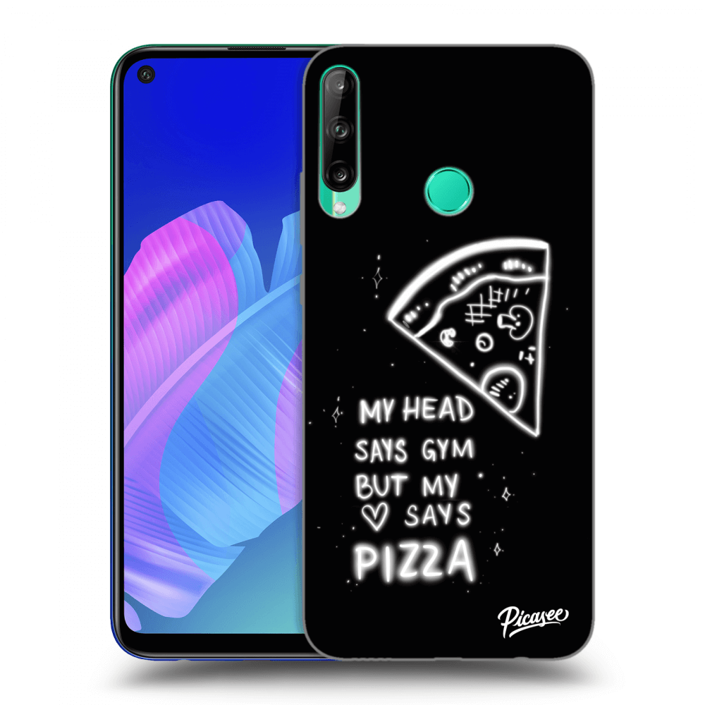 Picasee silikonski črni ovitek za Huawei P40 Lite E - Pizza