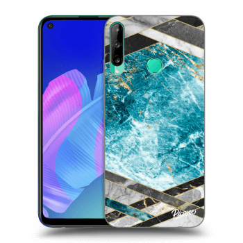 Ovitek za Huawei P40 Lite E - Blue geometry