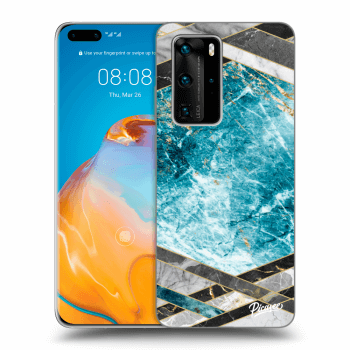 Ovitek za Huawei P40 Pro - Blue geometry