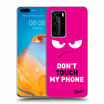 Ovitek za Huawei P40 Pro - Angry Eyes - Pink