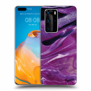 Ovitek za Huawei P40 Pro - Purple glitter