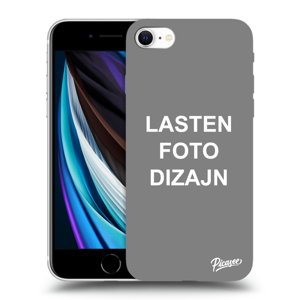Picasee silikonski črni ovitek za Apple iPhone SE 2020 - Lasten foto dizajn