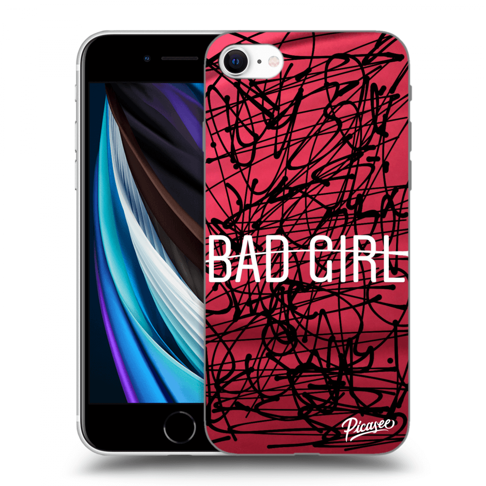 Picasee silikonski črni ovitek za Apple iPhone SE 2020 - Bad girl