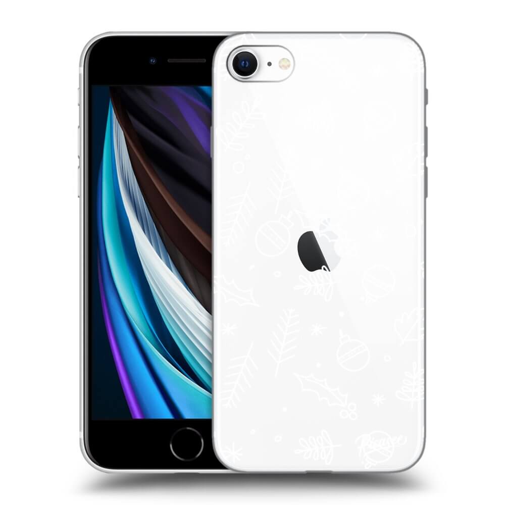 Picasee silikonski prozorni ovitek za Apple iPhone SE 2020 - Mistletoe
