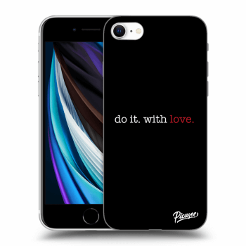 Picasee silikonski črni ovitek za Apple iPhone SE 2020 - Do it. With love.