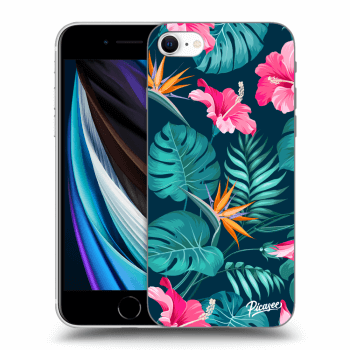 Picasee ULTIMATE CASE za Apple iPhone SE 2020 - Pink Monstera