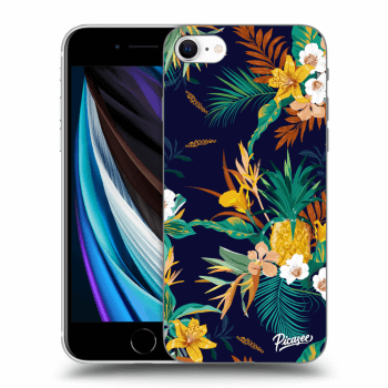 Picasee silikonski črni ovitek za Apple iPhone SE 2020 - Pineapple Color