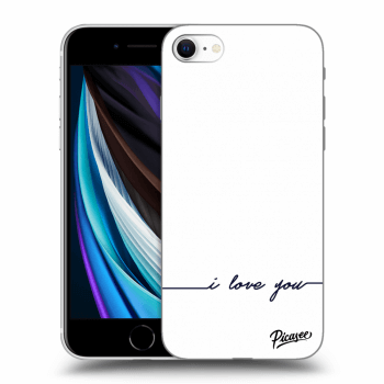 Picasee silikonski črni ovitek za Apple iPhone SE 2020 - I love you