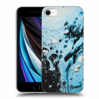 Picasee silikonski črni ovitek za Apple iPhone SE 2020 - Organic blue