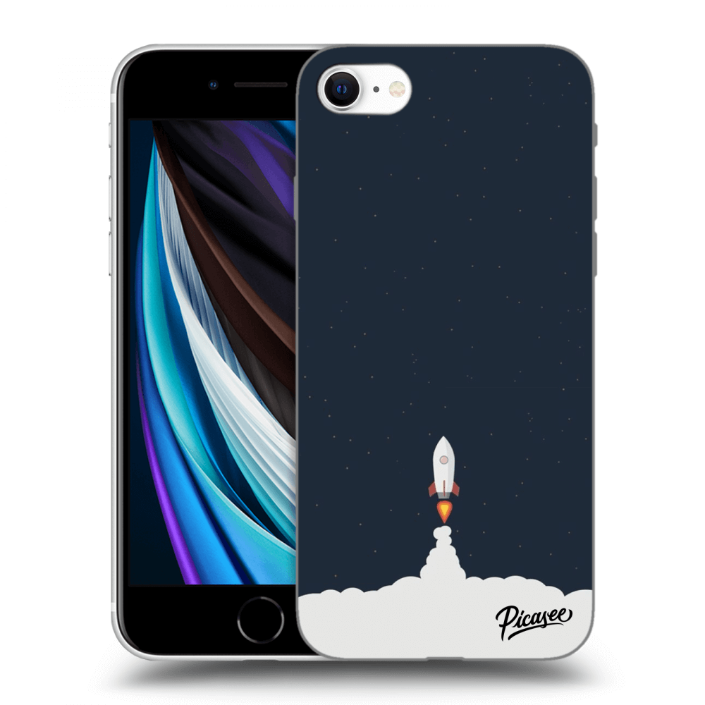 Picasee silikonski črni ovitek za Apple iPhone SE 2020 - Astronaut 2