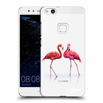 Picasee silikonski prozorni ovitek za Huawei P10 Lite - Flamingos couple
