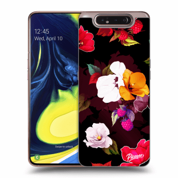 Picasee silikonski prozorni ovitek za Samsung Galaxy A80 A805F - Flowers and Berries