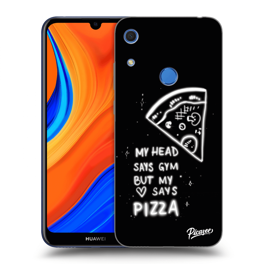Picasee silikonski črni ovitek za Huawei Y6S - Pizza