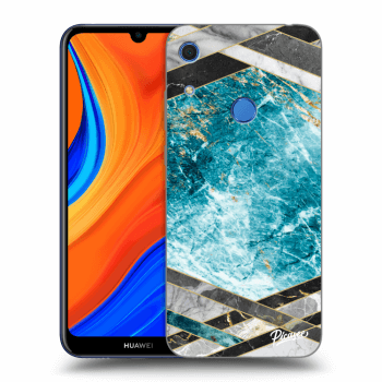 Ovitek za Huawei Y6S - Blue geometry