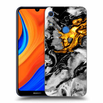 Picasee silikonski prozorni ovitek za Huawei Y6S - Black Gold 2