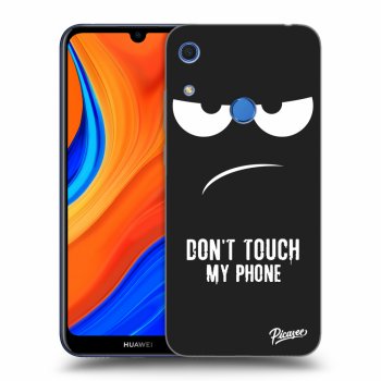Picasee silikonski črni ovitek za Huawei Y6S - Don't Touch My Phone