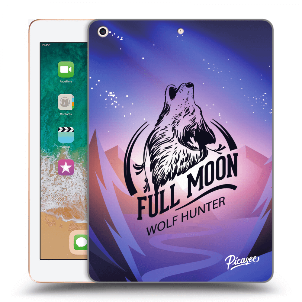 Picasee silikonski prozorni ovitek za Apple iPad 9.7" 2018 (6. gen) - Wolf