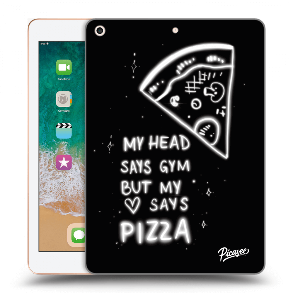 Picasee silikonski črni ovitek za Apple iPad 9.7" 2018 (6. gen) - Pizza