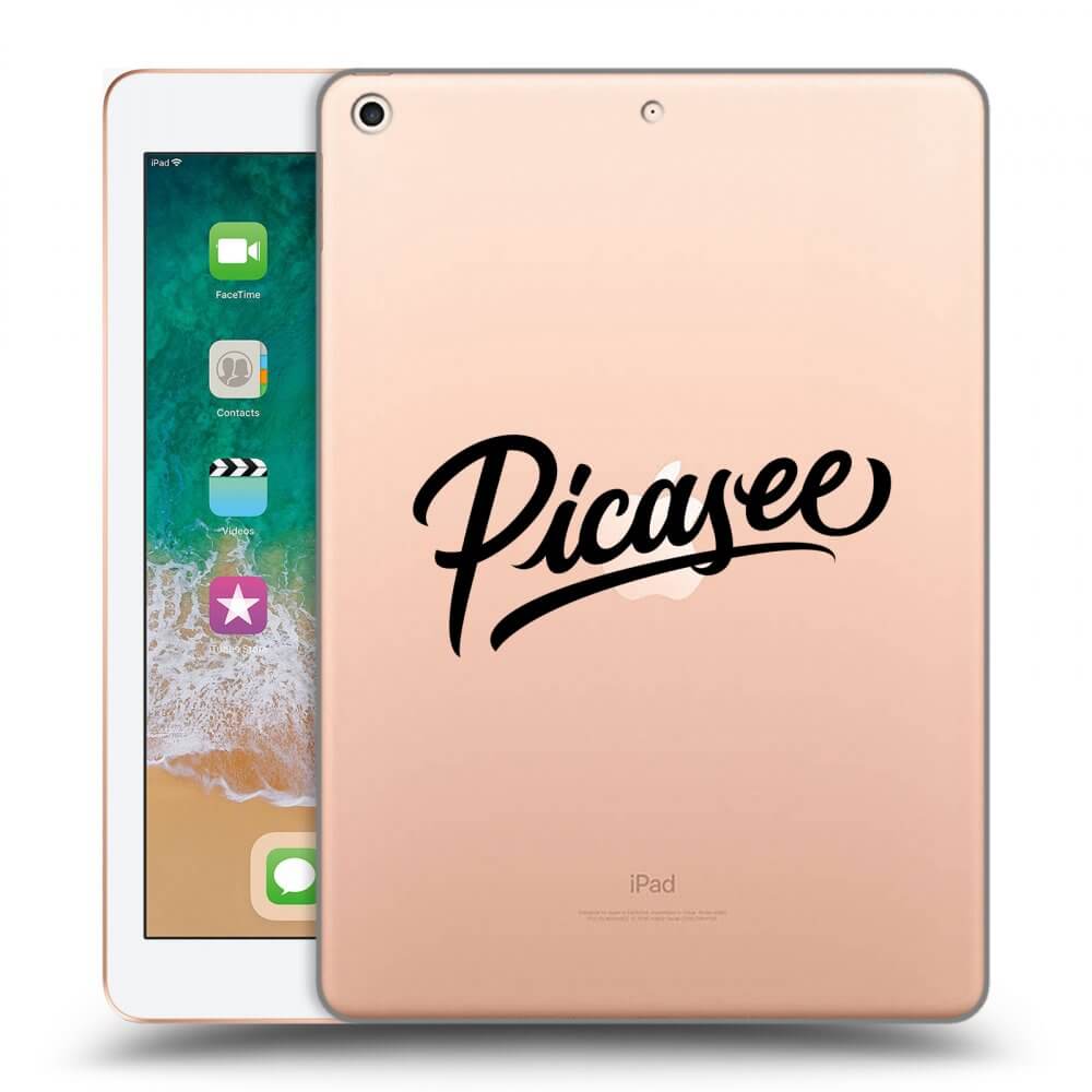Picasee silikonski prozorni ovitek za Apple iPad 9.7" 2018 (6. gen) - Picasee - old logo - black