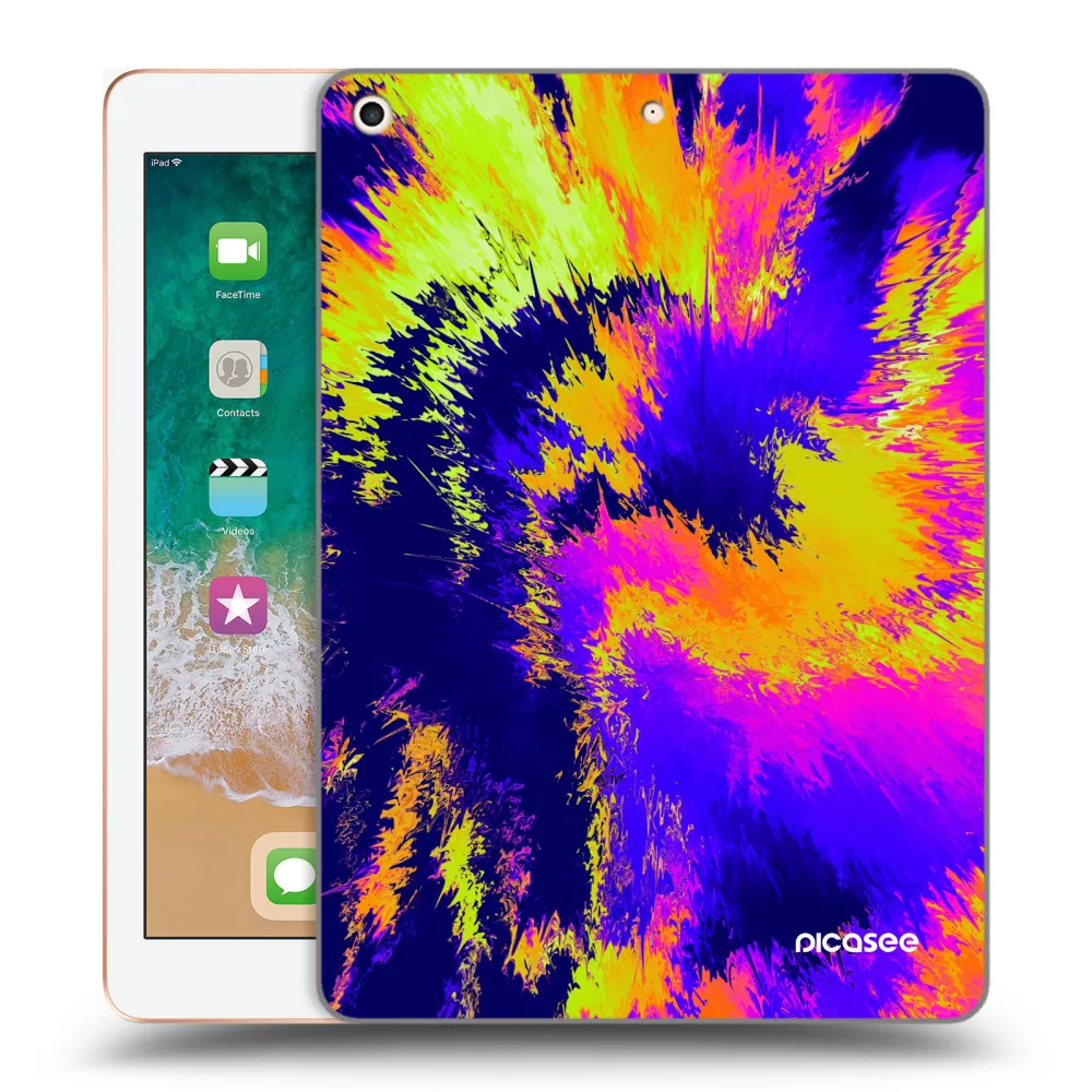 Picasee silikonski prozorni ovitek za Apple iPad 9.7" 2018 (6. gen) - Burn
