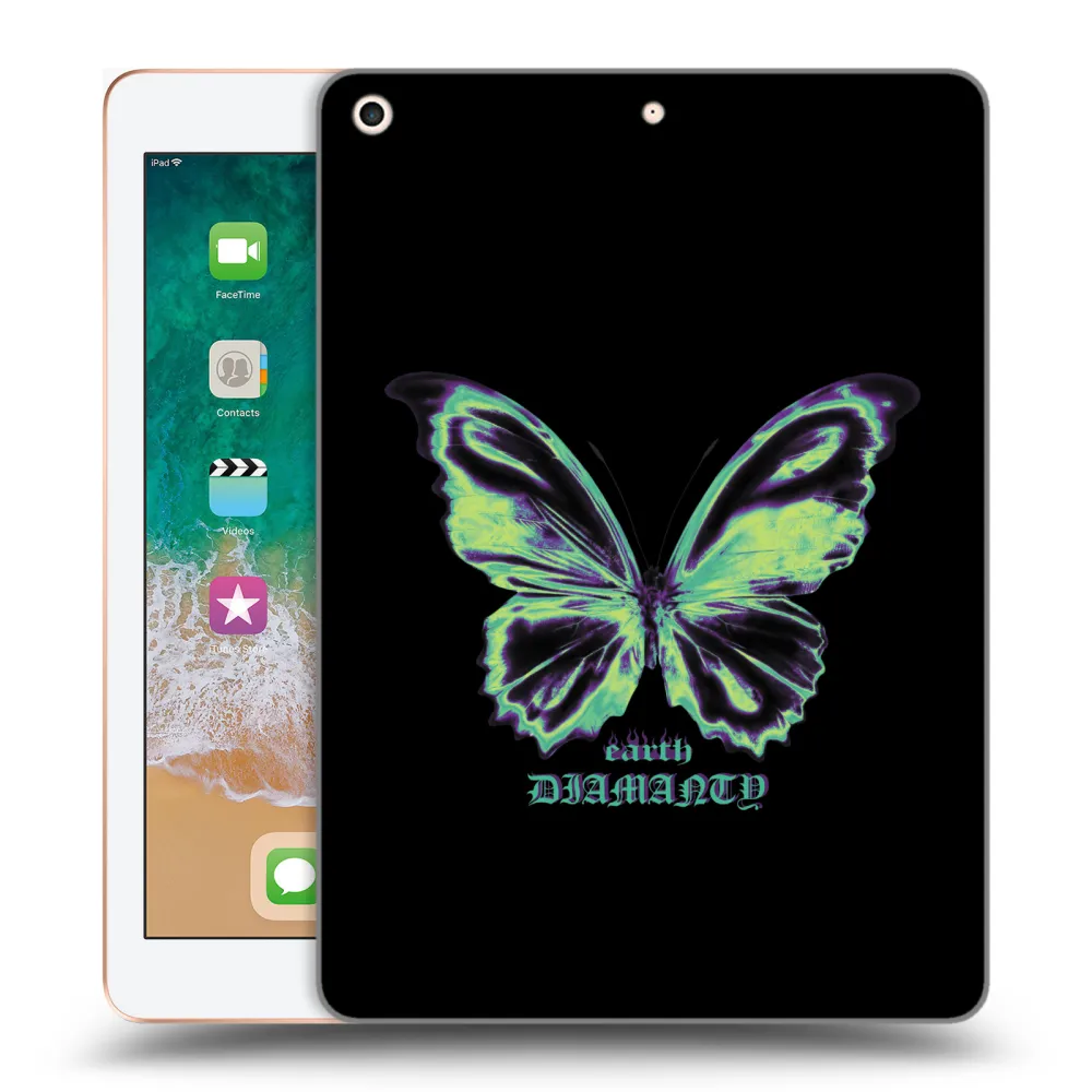 Picasee silikonski prozorni ovitek za Apple iPad 9.7" 2018 (6. gen) - Diamanty Blue