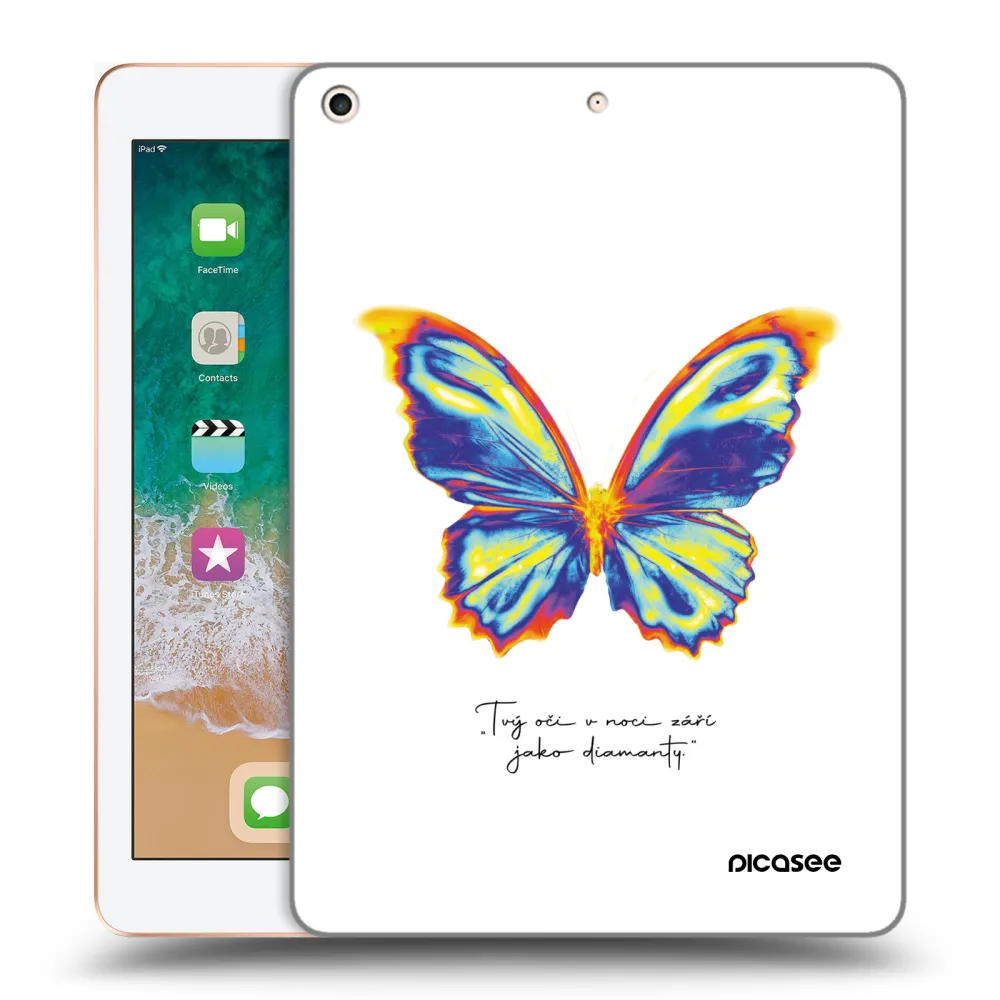 Picasee silikonski prozorni ovitek za Apple iPad 9.7" 2018 (6. gen) - Diamanty White