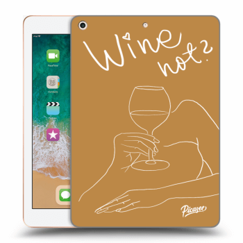 Picasee silikonski prozorni ovitek za Apple iPad 9.7" 2018 (6. gen) - Wine not