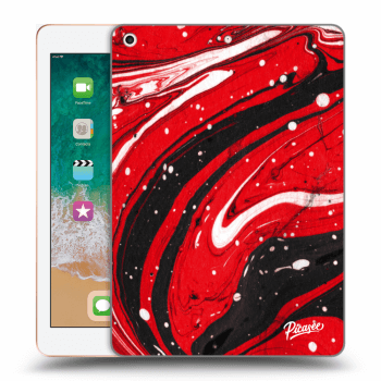 Picasee silikonski prozorni ovitek za Apple iPad 9.7" 2018 (6. gen) - Red black