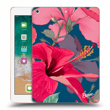 Picasee silikonski prozorni ovitek za Apple iPad 9.7" 2018 (6. gen) - Hibiscus