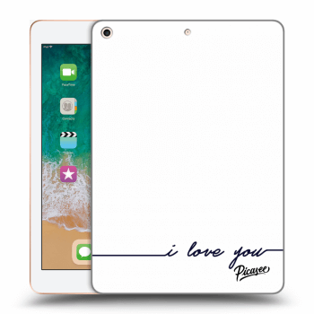 Picasee silikonski prozorni ovitek za Apple iPad 9.7" 2018 (6. gen) - I love you