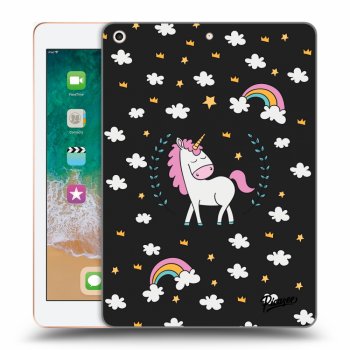 Picasee silikonski črni ovitek za Apple iPad 9.7" 2018 (6. gen) - Unicorn star heaven