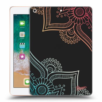 Picasee silikonski črni ovitek za Apple iPad 9.7" 2018 (6. gen) - Flowers pattern