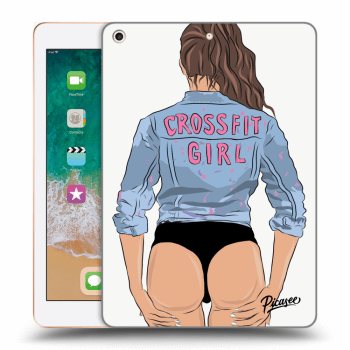 Picasee silikonski prozorni ovitek za Apple iPad 9.7" 2018 (6. gen) - Crossfit girl - nickynellow