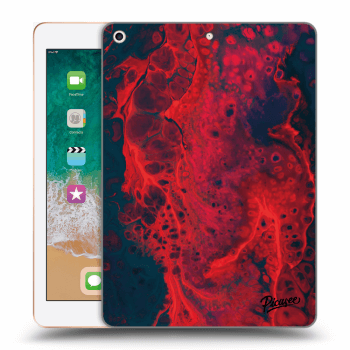 Picasee silikonski prozorni ovitek za Apple iPad 9.7" 2018 (6. gen) - Organic red