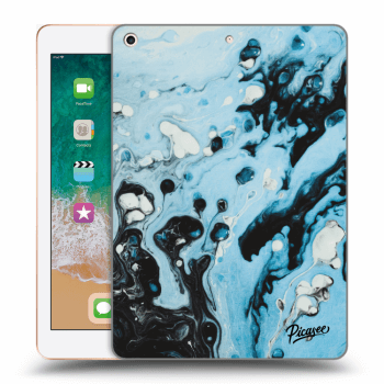 Picasee silikonski prozorni ovitek za Apple iPad 9.7" 2018 (6. gen) - Organic blue