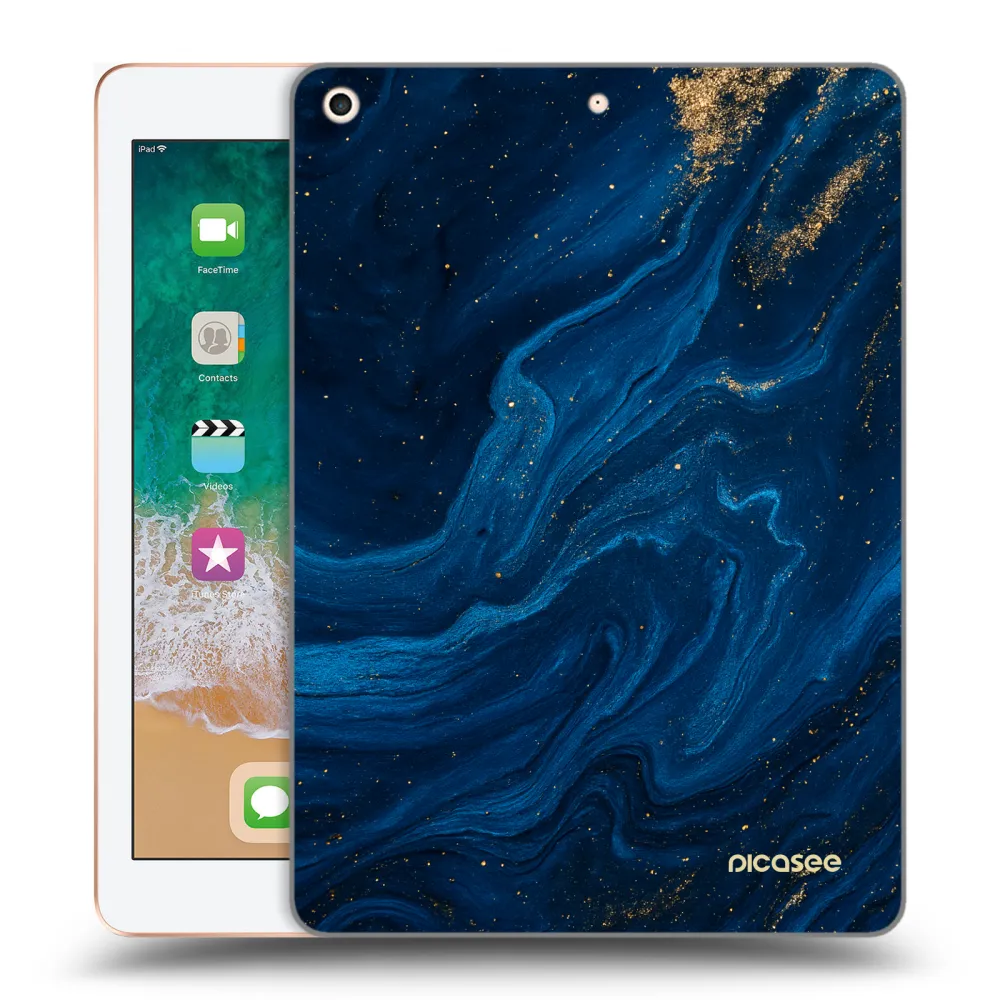 Picasee silikonski prozorni ovitek za Apple iPad 9.7" 2018 (6. gen) - Blue