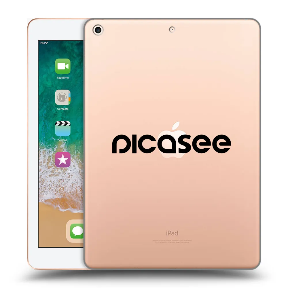Picasee silikonski prozorni ovitek za Apple iPad 9.7" 2018 (6. gen) - Picasee - new logo - black